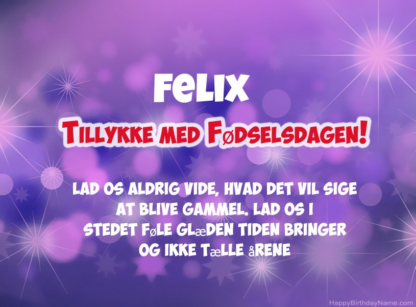 Smukke billeder til Felix tillykke med fødselsdagen