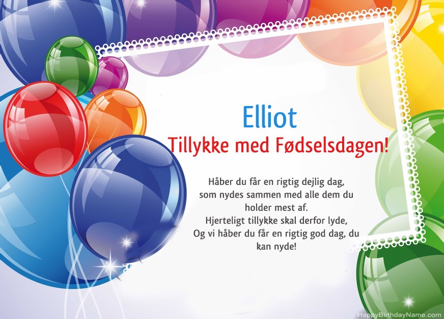 Tillykke med fødselsdagen Elliot! Tillykke med fødselsdagen Elliot!