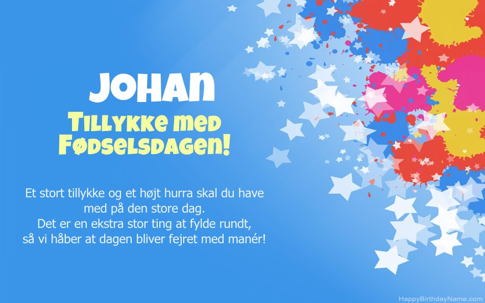 Tillykke med fødselsdagen til Johans