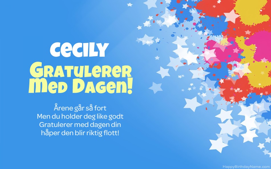Gratulerer med Cecily fødselsdag