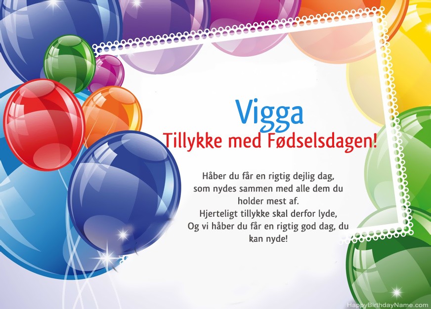 Tillykke med fødselsdagen Vigga!