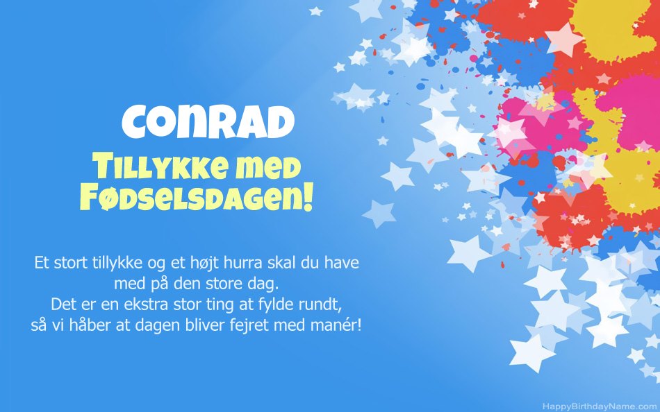 Tillykke med fødselsdagen til Conrads