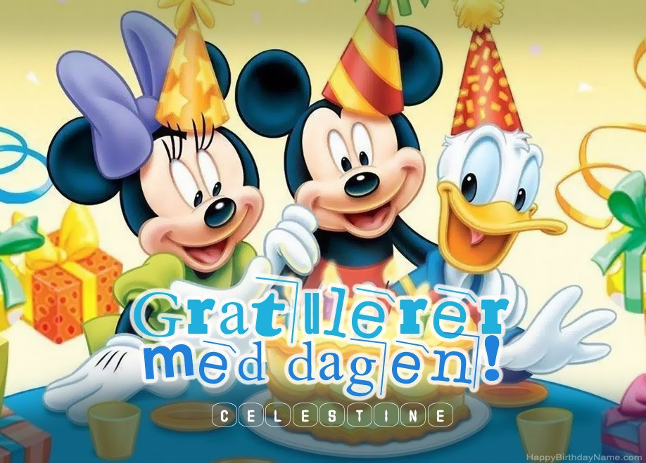 Bursdagshilsen for barns til Celestine