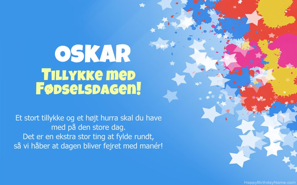Tillykke med fødselsdagen til Oskars