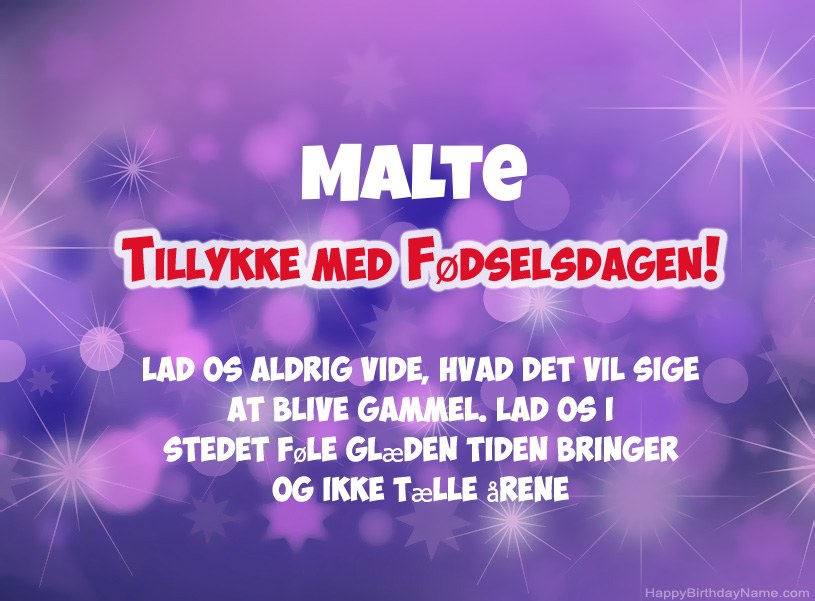 Smukke billeder til Malte tillykke med fødselsdagen