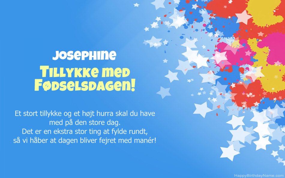 Tillykke med fødselsdagen til Josephines