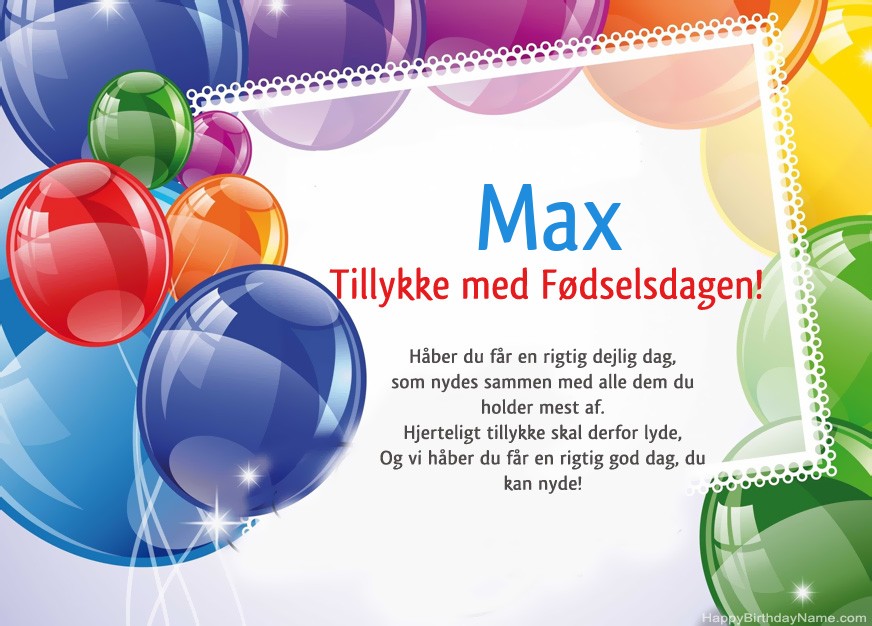 Tillykke med fødselsdagen Max!