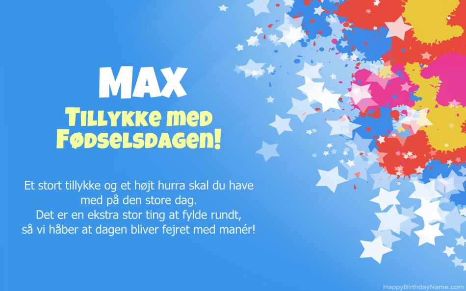 Tillykke med fødselsdagen til Maxs