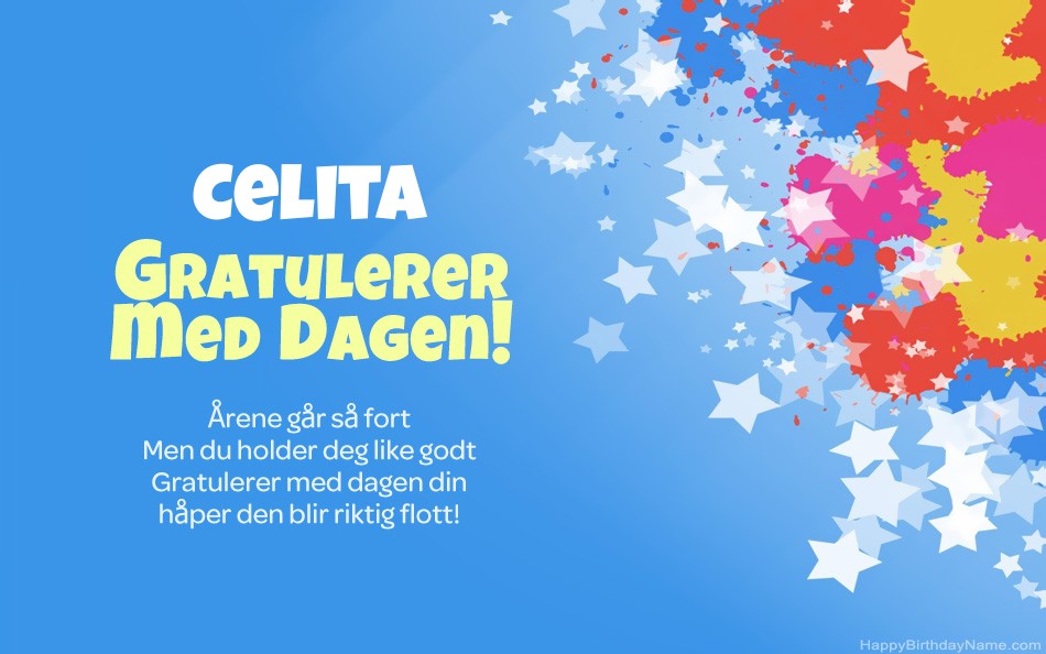 Gratulerer med Celita fødselsdag