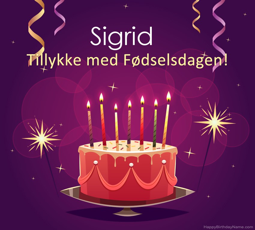 Sjove hilsener til Happy Birthday Sigrid-billeder