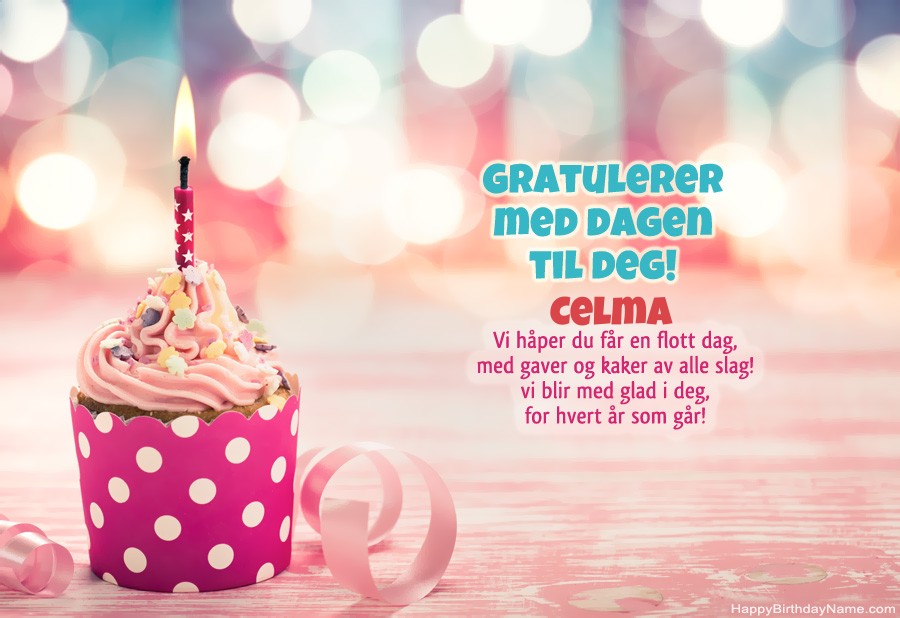 Gratulerer med dagen Celma, vakre dikt