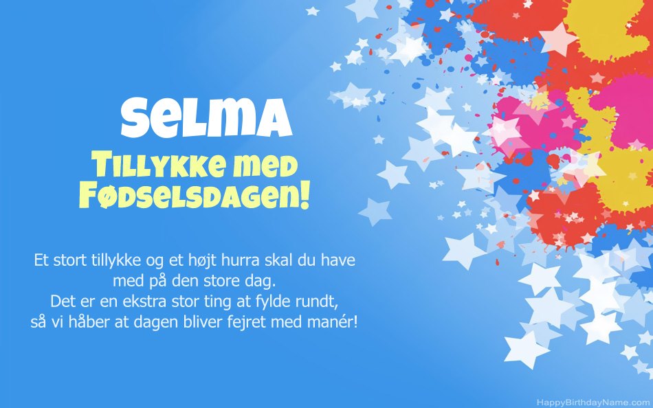 Tillykke med fødselsdagen til Selmas