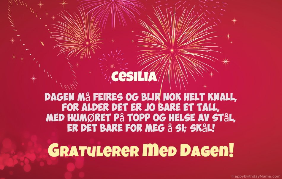 Vakre bilder for Gratulerer med Cesilia