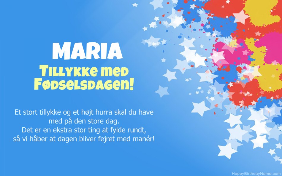 Tillykke med fødselsdagen til Marias