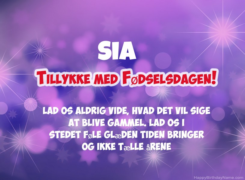Smukke billeder til Sia tillykke med fødselsdagen Smukke billeder til Sia tillykke med fødselsdagen