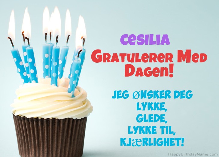 Gratulerer med fødselsdagen Cesilia, vakre bilder
