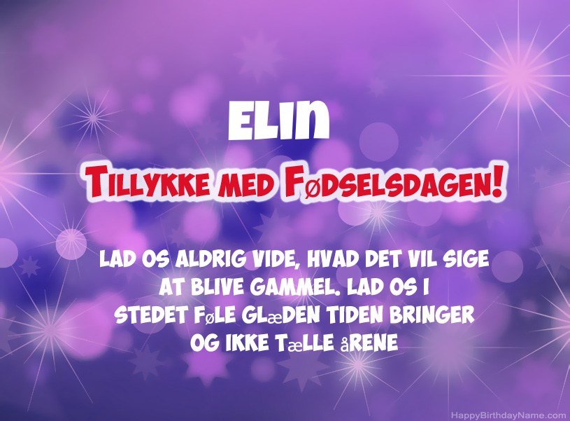 Smukke billeder til Elin tillykke med fødselsdagen