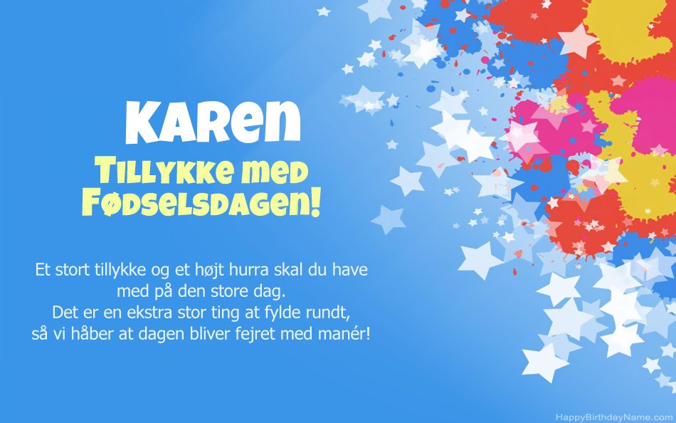 Tillykke med fødselsdagen til Karens