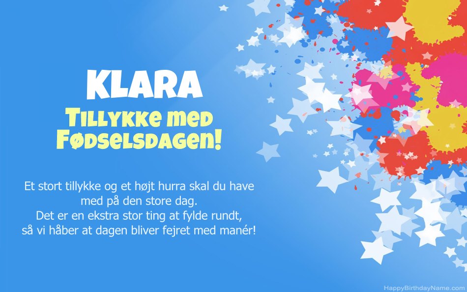 Tillykke med fødselsdagen til Klaras Tillykke med fødselsdagen til Klaras