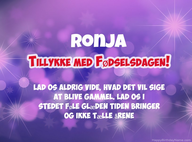 Smukke billeder til Ronja tillykke med fødselsdagen