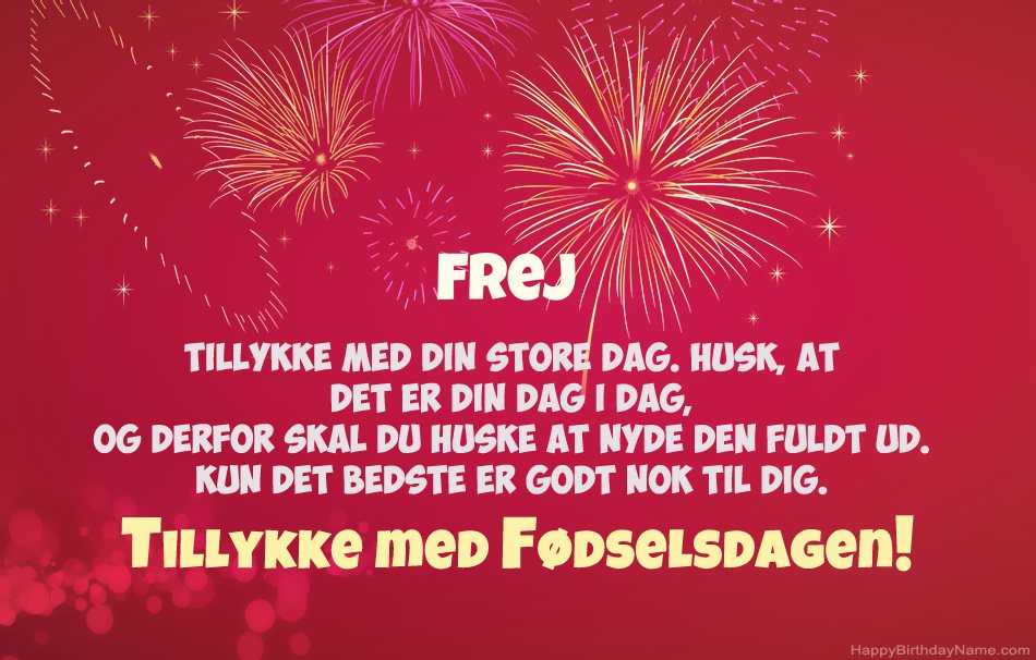 Tillykke med fødselsdagen Frej, smukke digte
