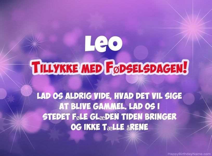 Smukke billeder til Leo tillykke med fødselsdagen