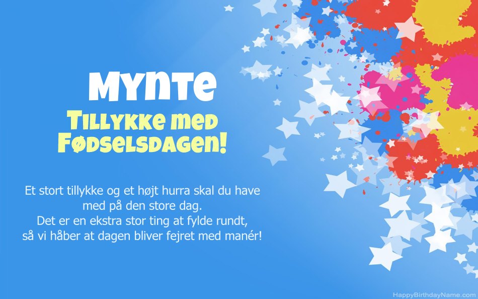 Tillykke med fødselsdagen til Myntes