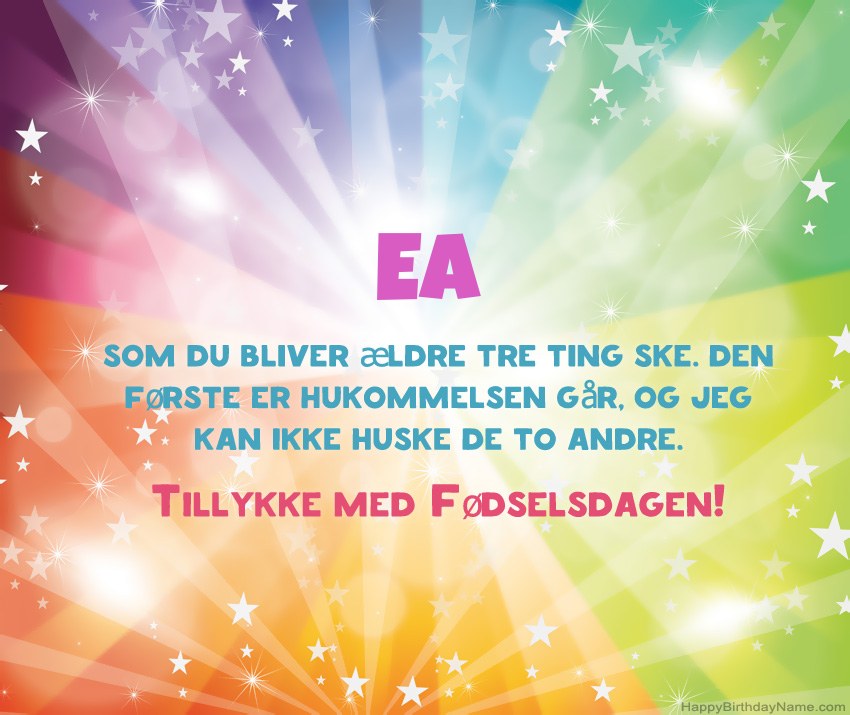 Smukke fødselsdagskort til Ea