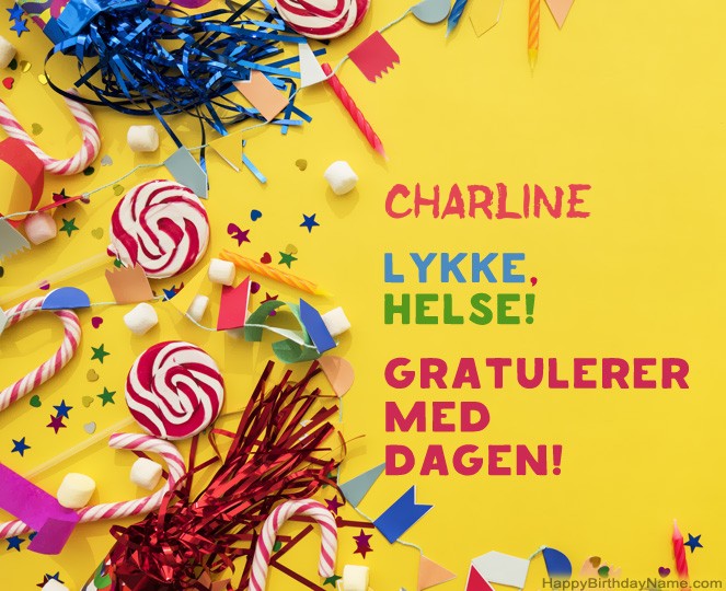 Gratulerer med fødselsdagen Charline bildene