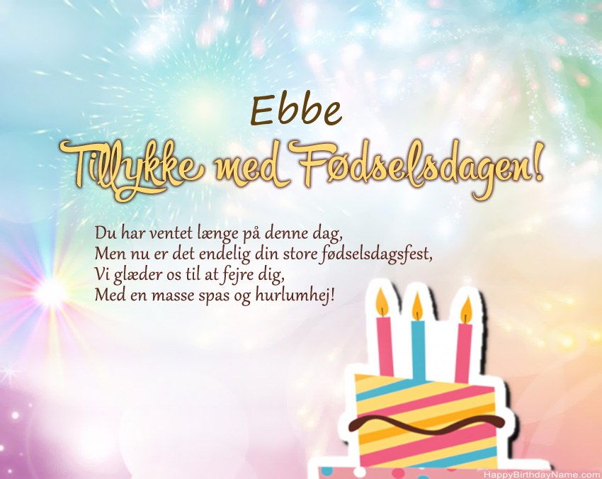 Tillykke med fødselsdagen Ebbe i vers