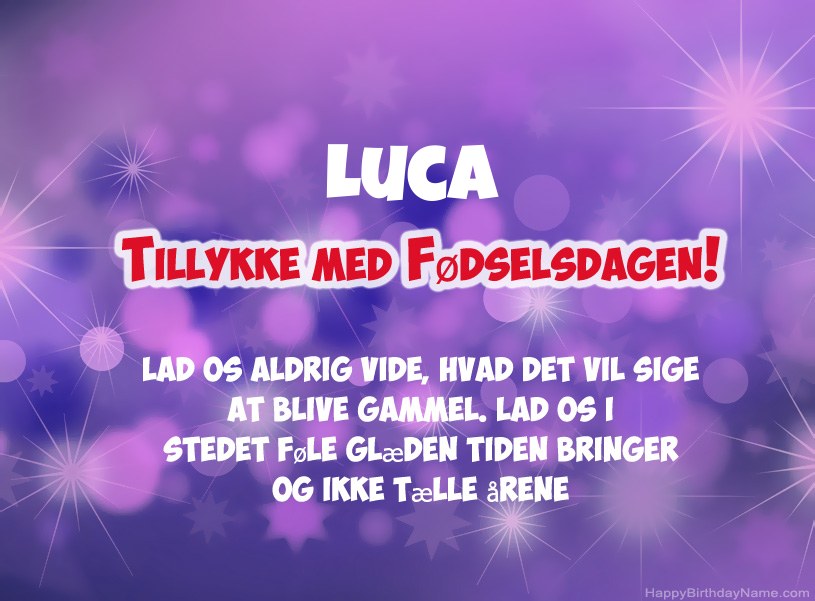 Smukke billeder til Luca tillykke med fødselsdagen