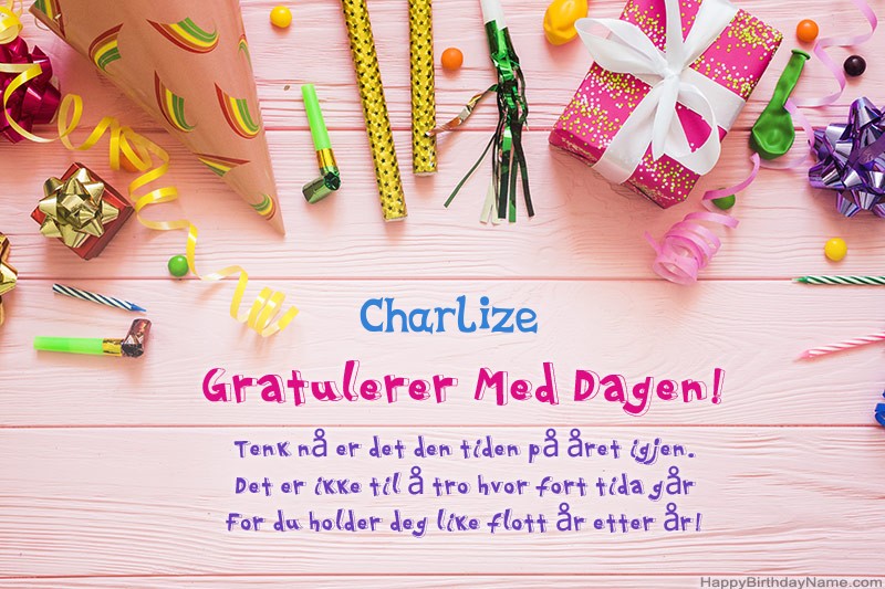 Gratulerer med fødselsdagen Charlize i bilder