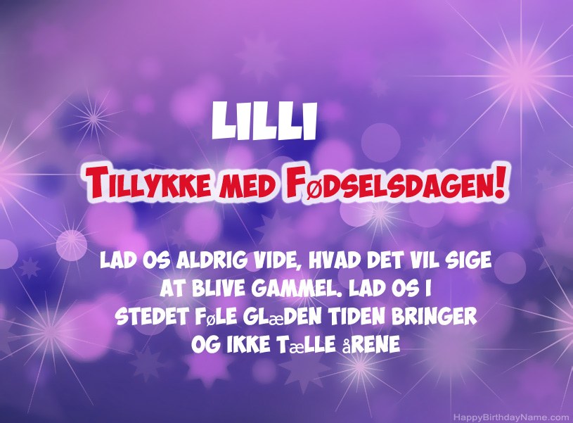 Smukke billeder til Lilli tillykke med fødselsdagen