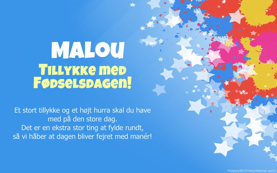 Tillykke med fødselsdagen til Malous