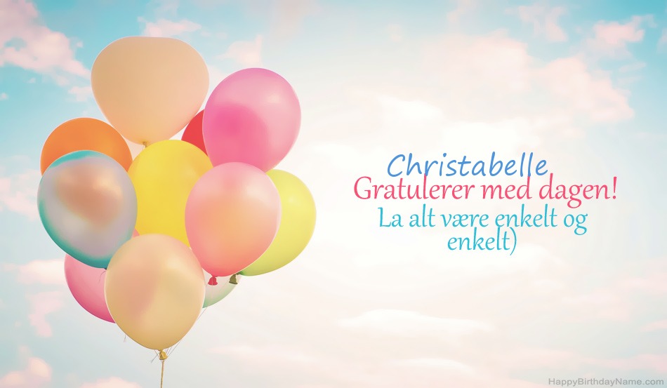 Gratulerer med fødselsdagen Christabelle bilder