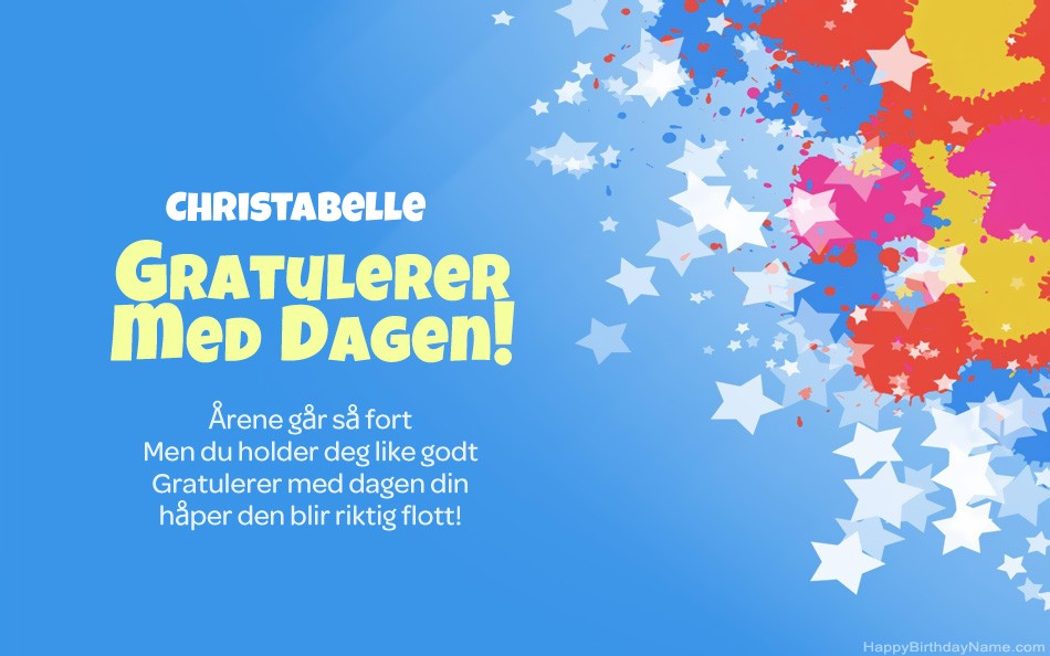 Gratulerer med Christabelle fødselsdag