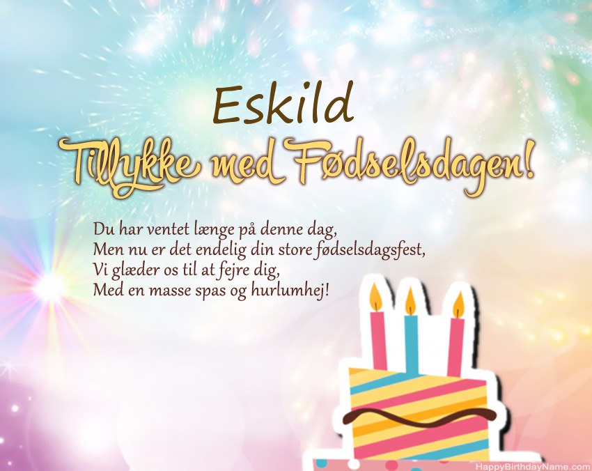 Tillykke med fødselsdagen Eskild i vers