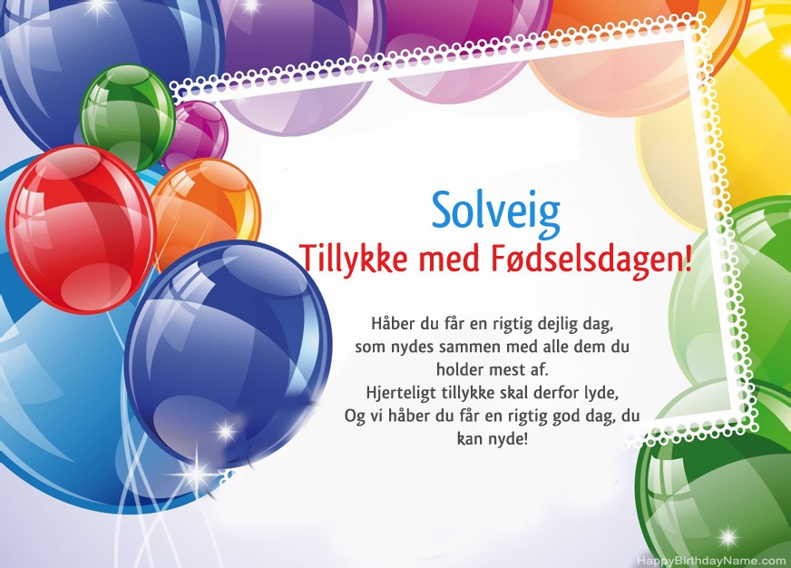Tillykke med fødselsdagen Solveig!