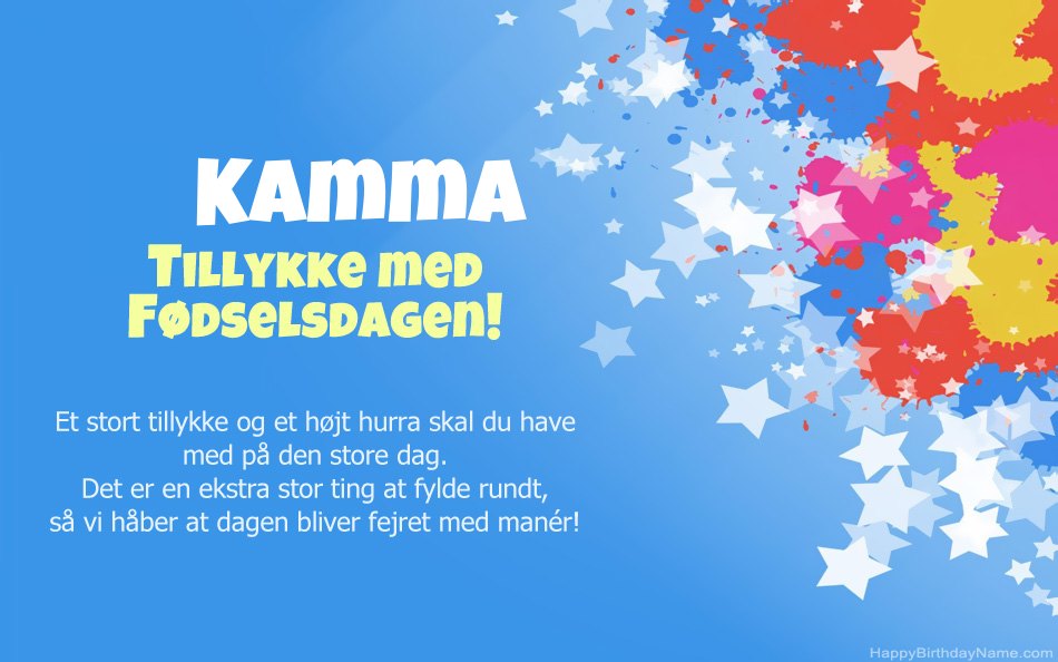 Tillykke med fødselsdagen til Kammas