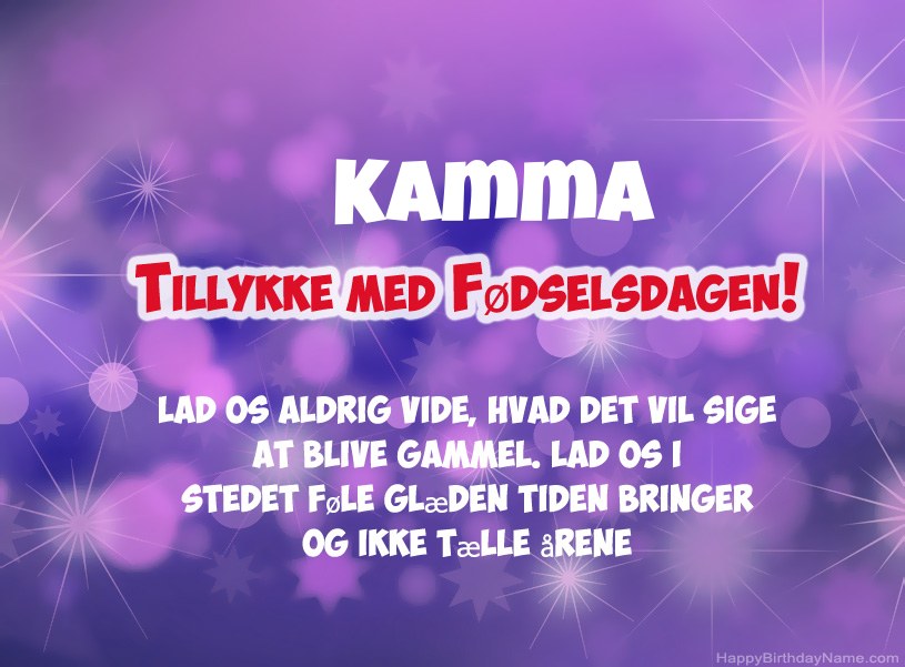 Smukke billeder til Kamma tillykke med fødselsdagen