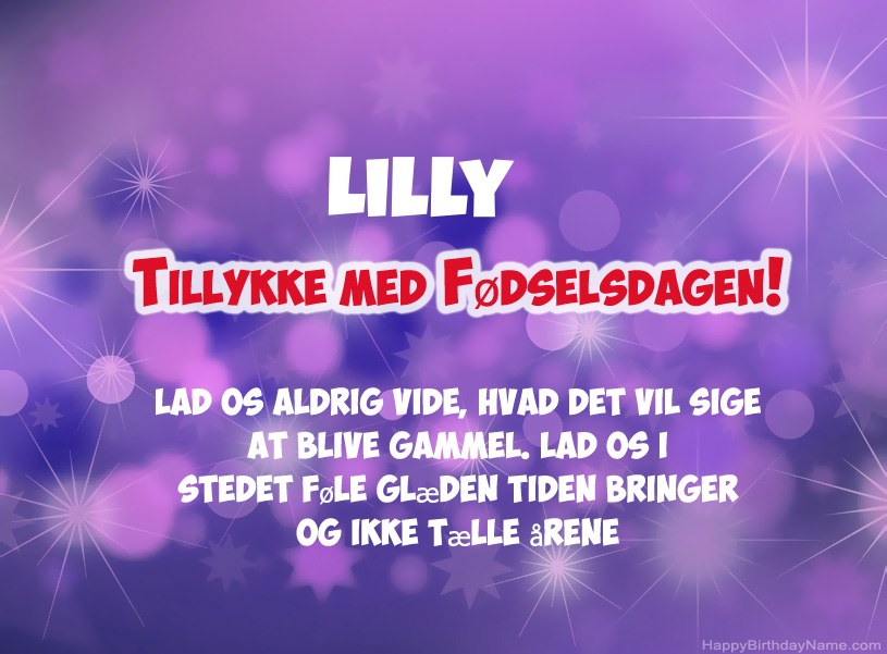 Smukke billeder til Lilly tillykke med fødselsdagen
