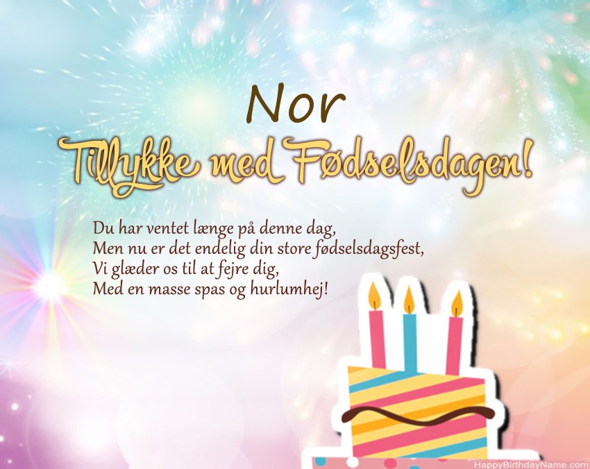 Tillykke med fødselsdagen Nor i vers