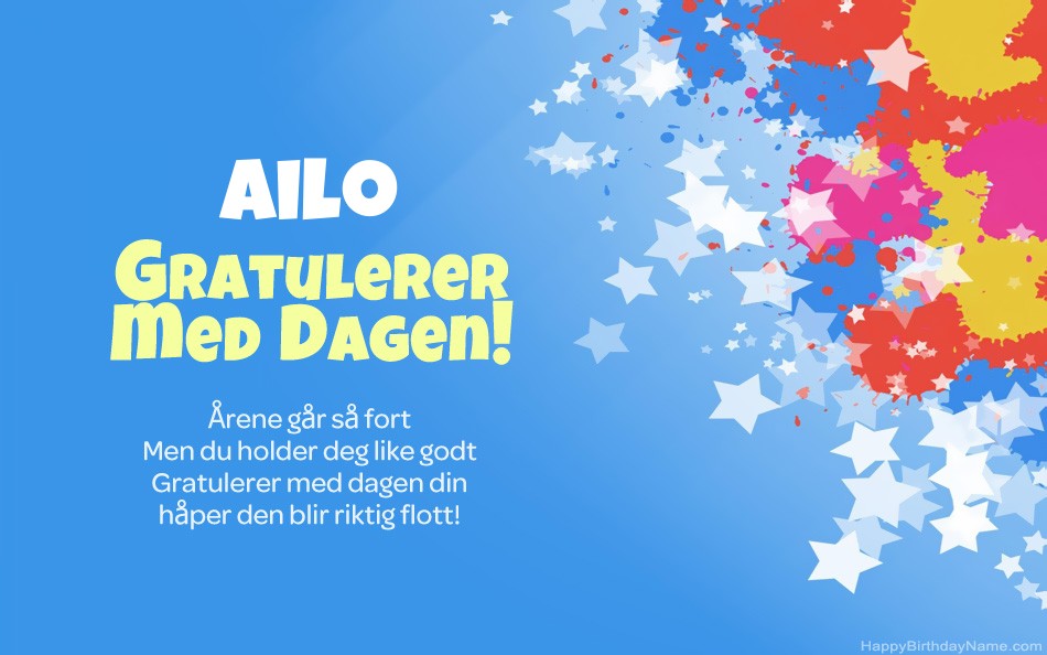 Gratulerer med Ailo fødselsdag