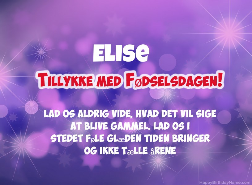 Smukke billeder til Elise tillykke med fødselsdagen