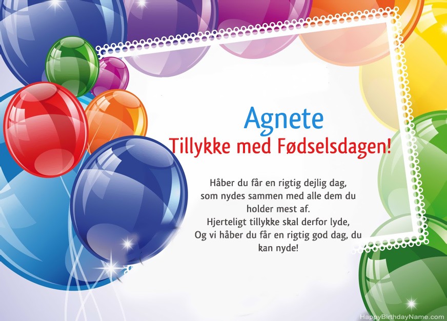 Tillykke med fødselsdagen Agnete!