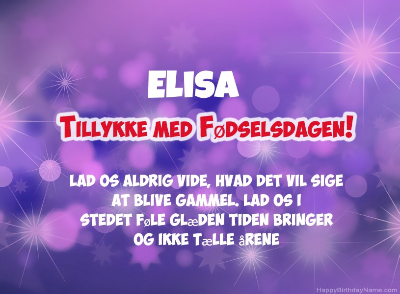 Smukke billeder til Elisa tillykke med fødselsdagen Smukke billeder til Elisa tillykke med fødselsdagen