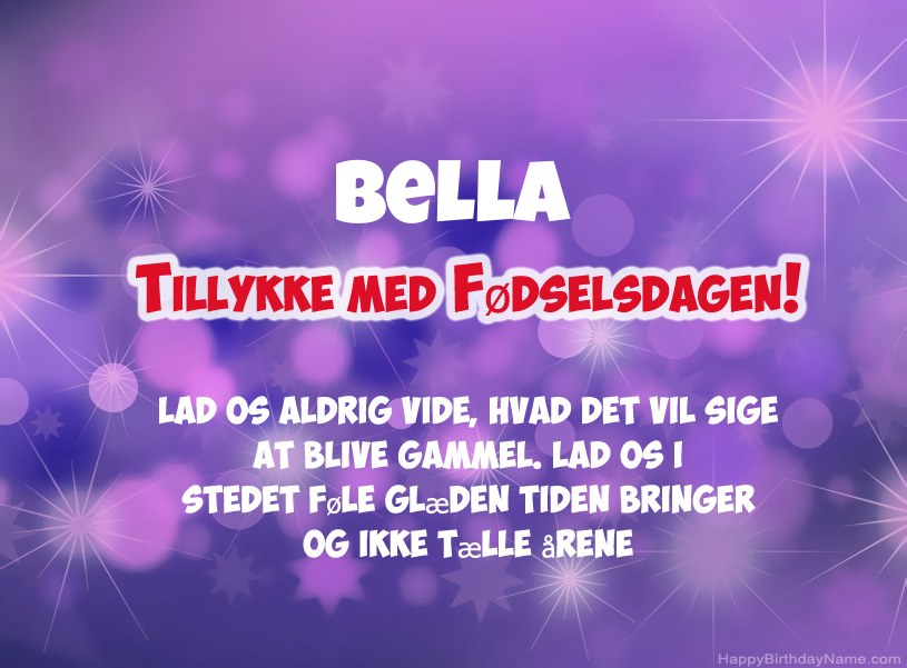 Smukke billeder til Bella tillykke med fødselsdagen