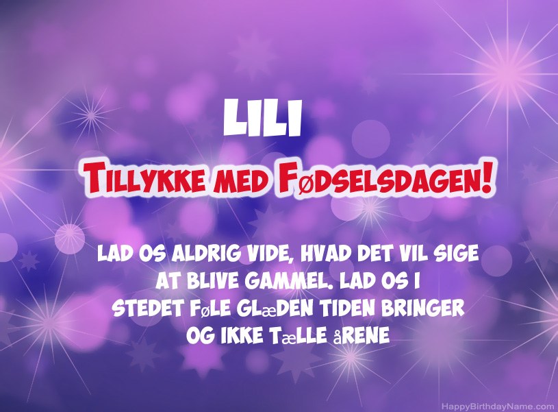 Smukke billeder til Lili tillykke med fødselsdagen Smukke billeder til Lili tillykke med fødselsdagen