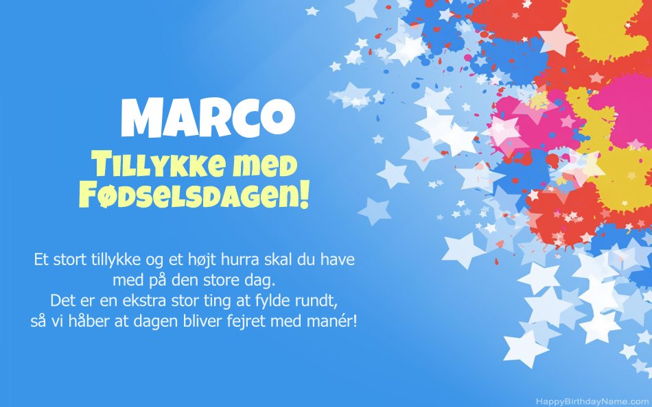 Tillykke med fødselsdagen til Marcos Tillykke med fødselsdagen til Marcos