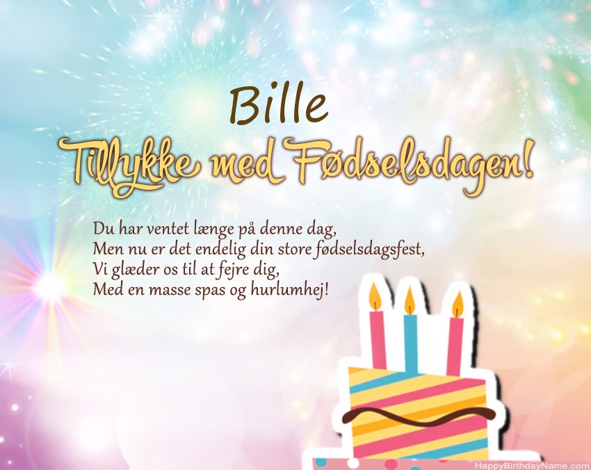 Tillykke med fødselsdagen Bille i vers